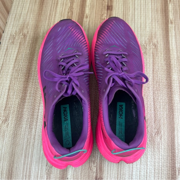 Hoka Women's Athletic Shoes in Purple and Hot Pink - Picture 11 of 13